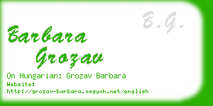 barbara grozav business card